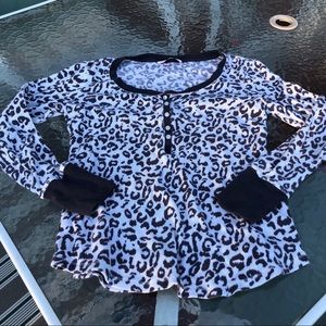Victorias Secret buttoned leopard print loungewear
